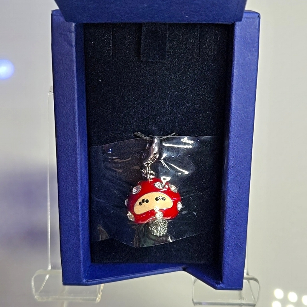 Swarovski mushroom charm